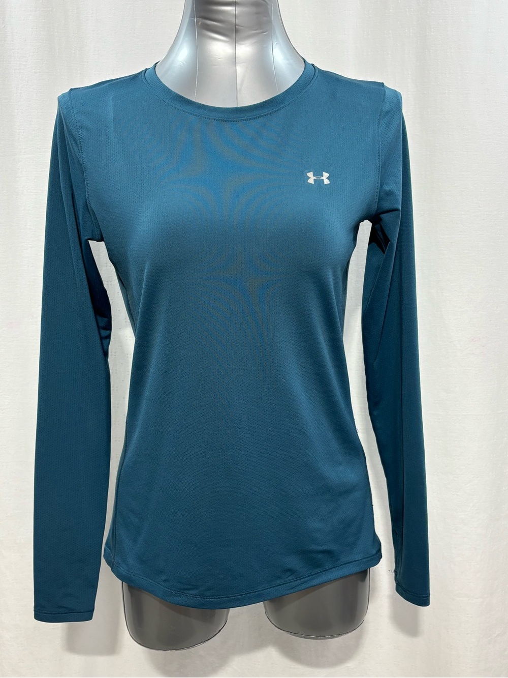 Under Armour Teal Blue Long-Sleeve Crew Neck Training Top -505 active sport walk